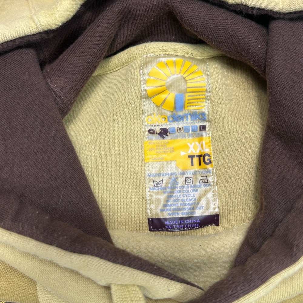 Akademiks Aviation Academy Hoodie Mens XXL Brown Y2K Streetwear Graphic Patch - Picture 4 of 10